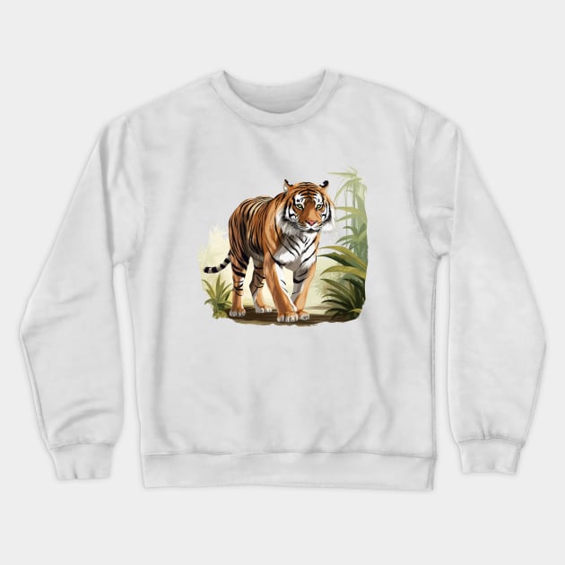 Sumatran Tiger Crewneck Sweatshirt by zooleisurelife